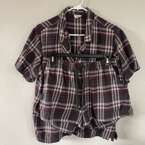 Pact Purple Cotton Flannel Pajama Set 2pc (Size L)